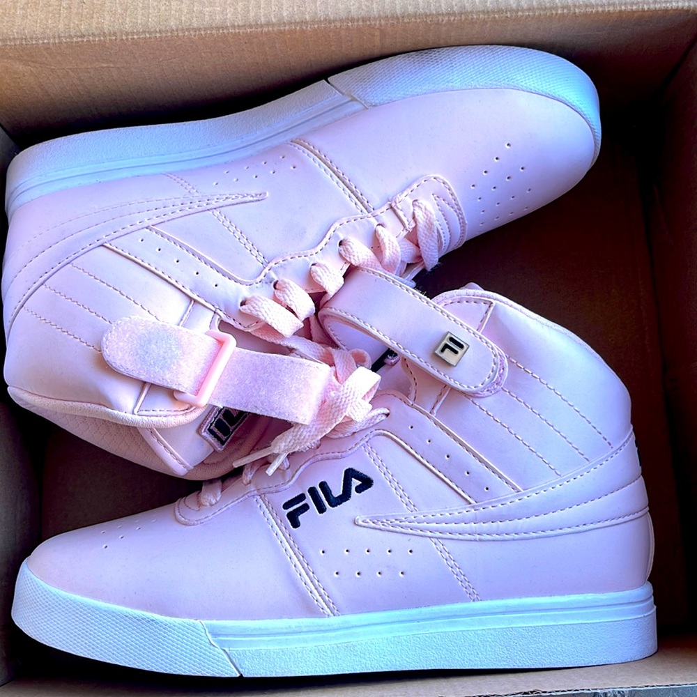 Pink FILA high tops